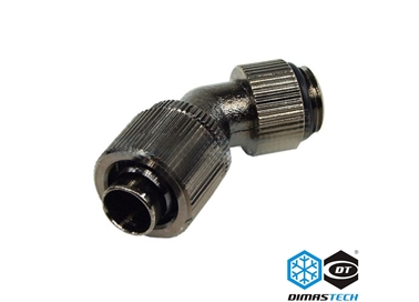 Compression Fitting 1/4G 45° for Tube 3/8 ID 10/13 mm Black Nickel